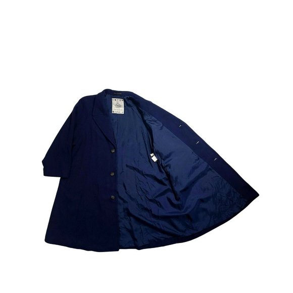 Yohji Yamamoto AW1996 (38/M-L) Impermeable Wool Coat - Navy Blue - Picture 2 of 6